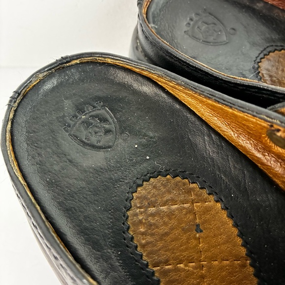 Ariat Black Leather Wedges Mules - Picture 5 of 7